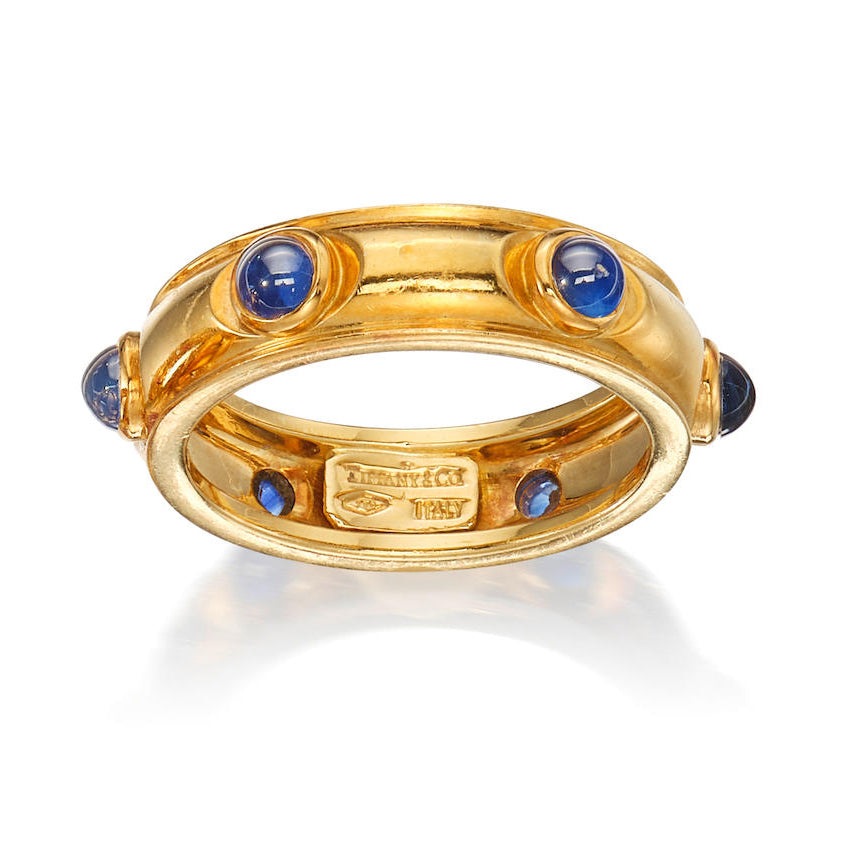 Tiffany & Co. Blue Sapphire Ring 18K Gold