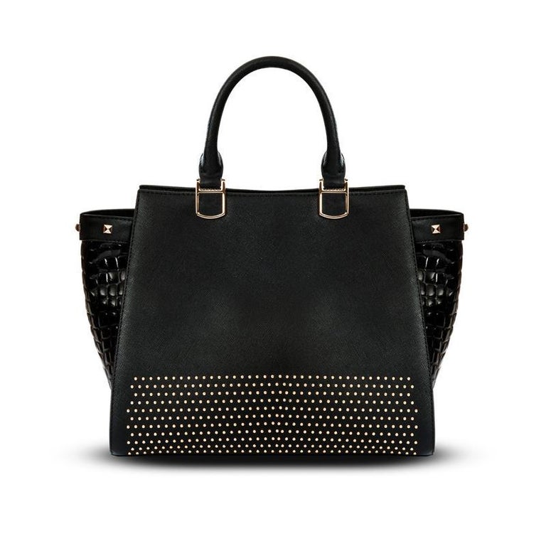 Tote - Black Leather Handbag