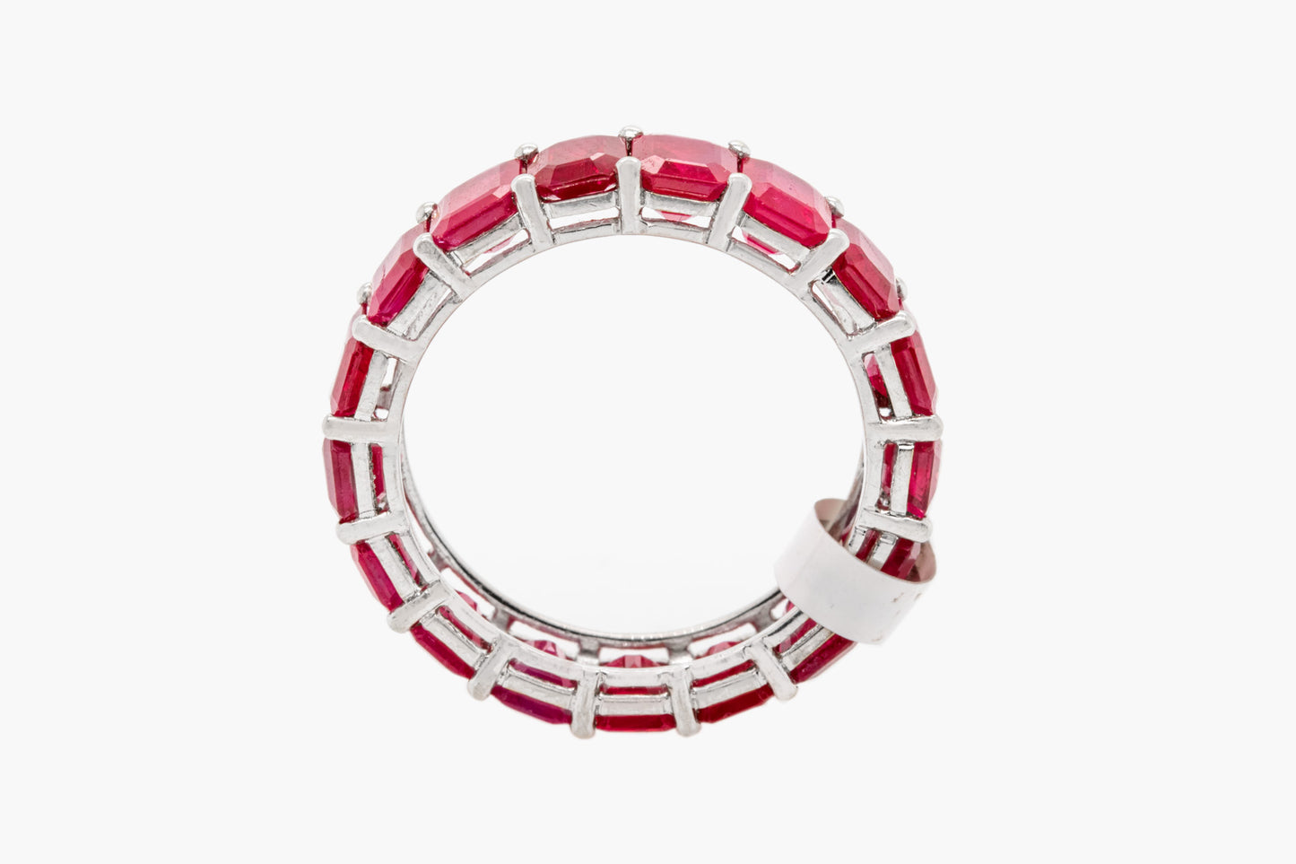 Ruby Eternity Ring 8.05 Carats Total 18K Gold