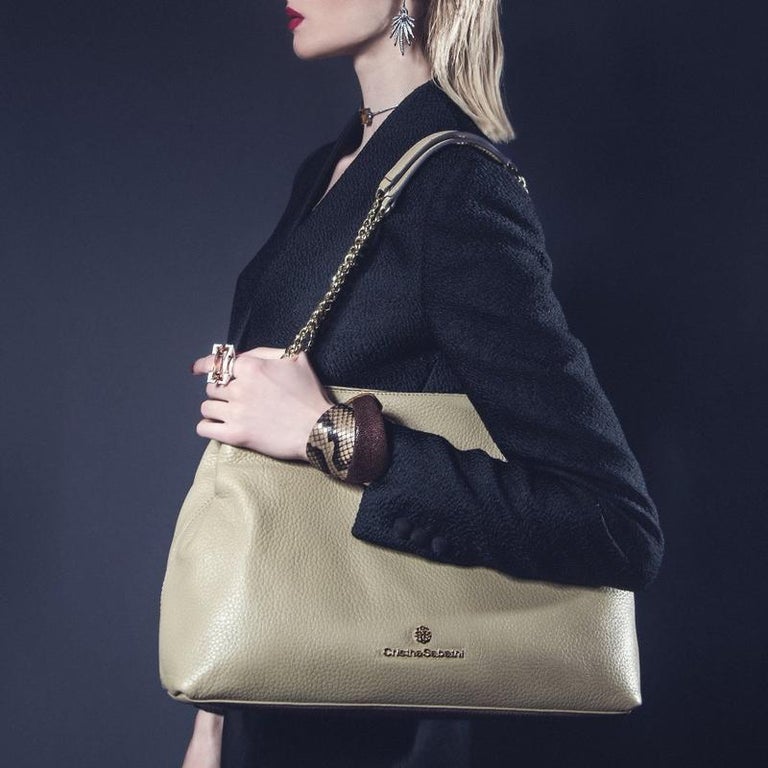 Tote - Oat Pebble Leather Handbag