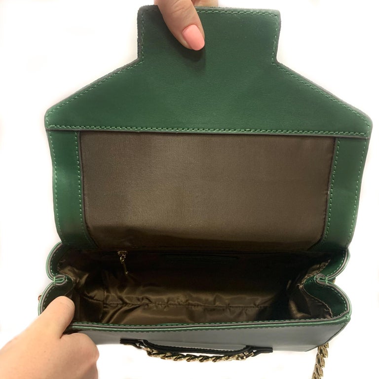 Large Crossbody - Mallard Green Saffiano Leather