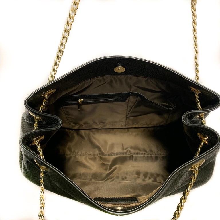 Tote - Black Pebble Leather Handbag
