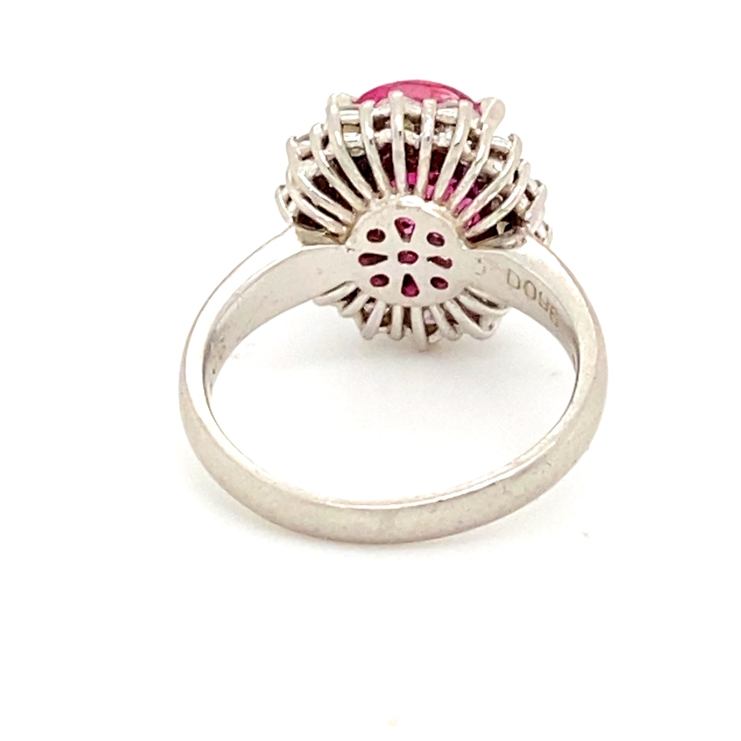 Burma Pink Ruby Ring with Diamonds
