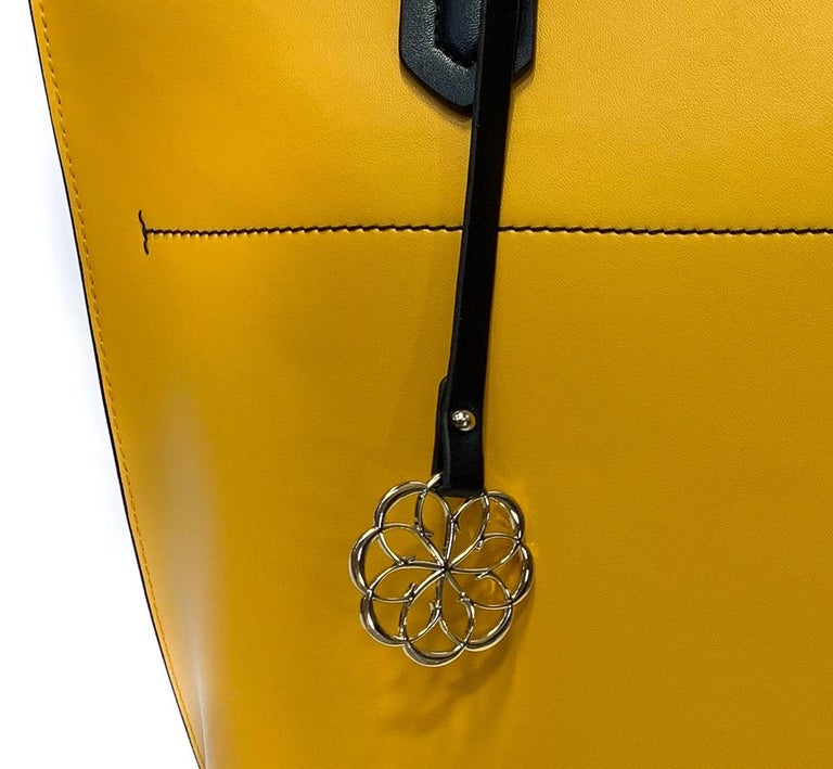 Cristina Sabatini Mallory Tote Handbag in Sunshine Yellow