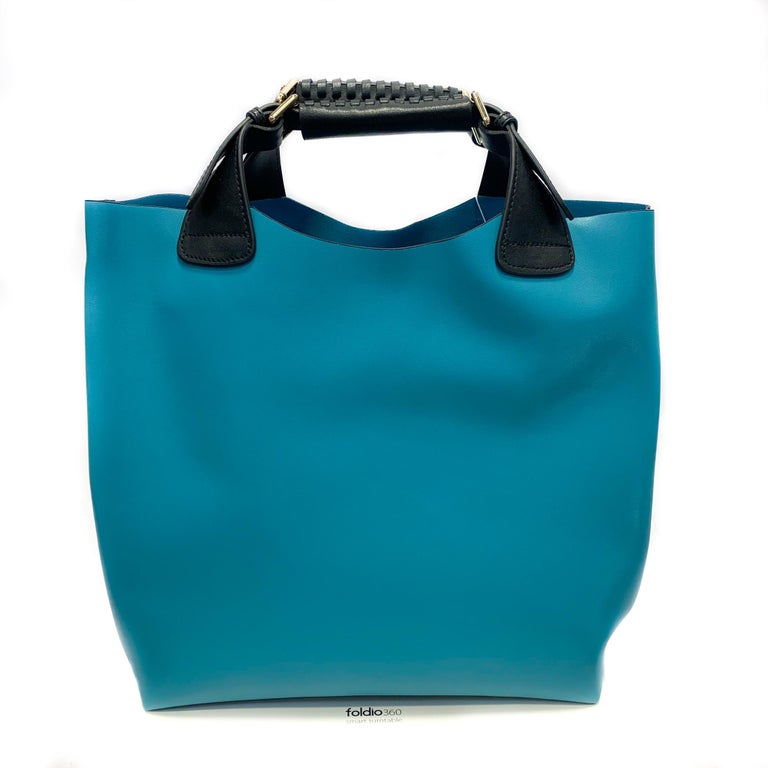 Tote - Caribbean Blue Leather Handbag