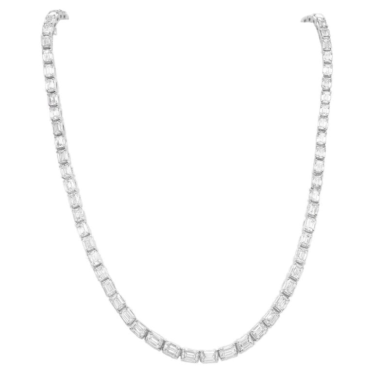 Diamond 13.50 Carats Total Front Eternity Necklace